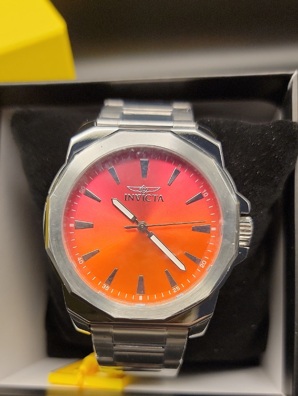 NWT 50982 Invicta Speedway Dominus 42mm Mens Watch Pink to Orange Gradient Dial